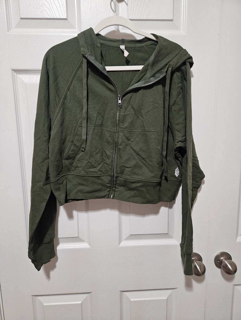 FP Movement Cropped 100% Cotton Zip Up Jacket